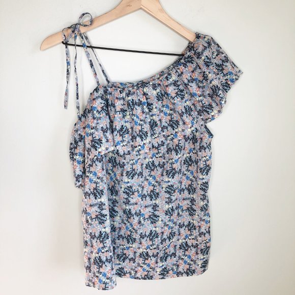La Vie Rebecca Taylor One Shoulder Floraison Top - Picture 5 of 11